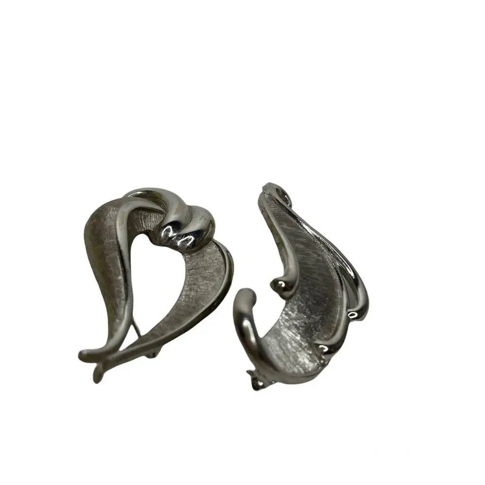 2 Vintage Silver Tone Pin Brooch 2.5